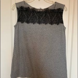 Tank with lace detailing